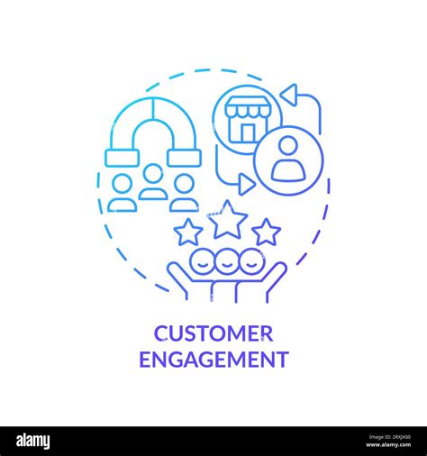 2d Gradient Thin Linear Icon Customer Engagement Concept Stock Vector Image And Art Alamy