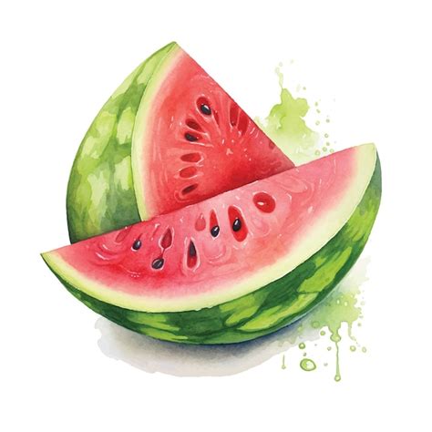 Premium Vector Watercolor Watermelon Illustration