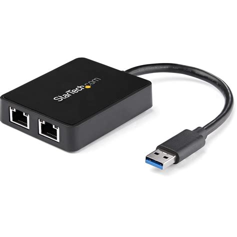 StarTech USB 3 0 To Dual Port Gigabit Ethernet Adapter NIC W USB