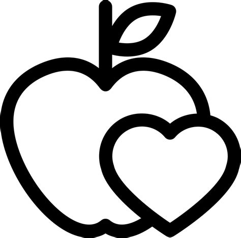 Download Apple Heart Outline Graphic