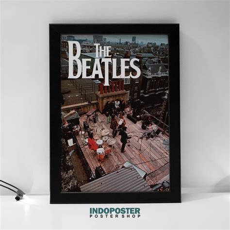 Jual Poster Hiasan Dinding Musik Band The Beatles Rooftop Concert 01