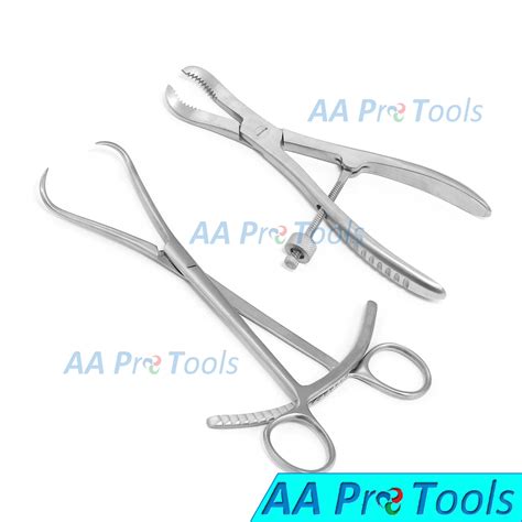 Reduction Forceps Bone Holding Clamps Set 2pc Orthopedic Surgical