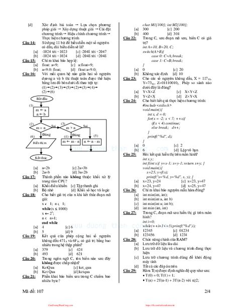 PDF Tin Học Đại Cương Đh Bách Khoa Hn De1 Pdf