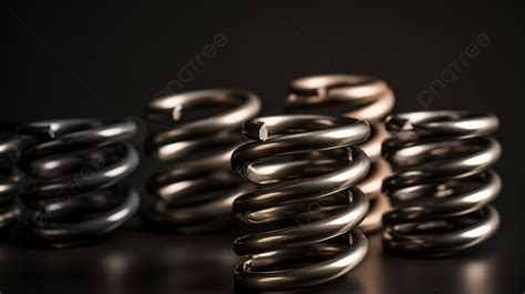 Four Different Metal Springs On A Black Background Springs Pictures Background Image And