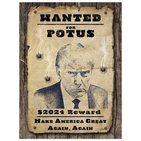 Wanted Poster Trump Etsy