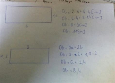 Narysuj Prostok Ty O Podanych Wymiarach I Oblicz Ich Obwody A Cm X