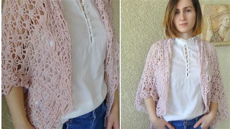 How To Crochet A Lacy Easy Shrug For Beginners Perfect Spring Layer Youtube