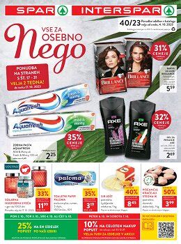 Spar Katalog Vse Za Osebno Nego Katalogi Ceneje Si