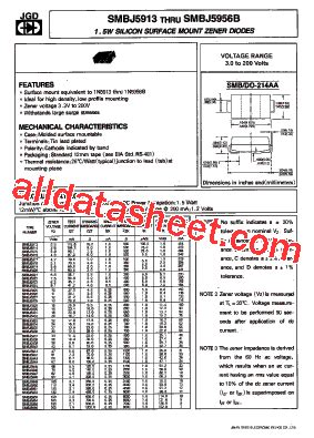 Smbj A Datasheet Pdf Jinan Gude Electronic Device