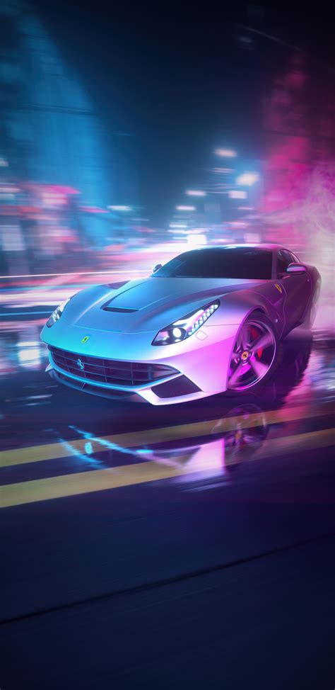 1440x2960 Drifting Ferrari Neon Streets 4k Samsung Galaxy Note 98 S9