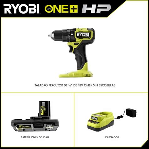 Taladro De Percusi N Hp Ryobi Mm Inal Mbrico The Home Depot M Xico