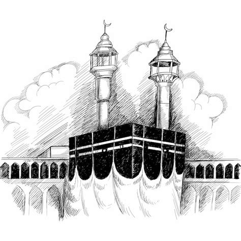 Hand Drawing Kaaba Mecca Royalty Free Vector Image Hot Sex Picture