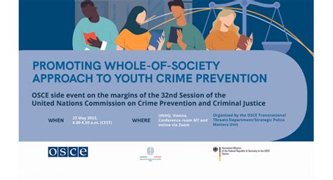 Promoting Whole Of Society Approach To Youth Crime Prevention Osce