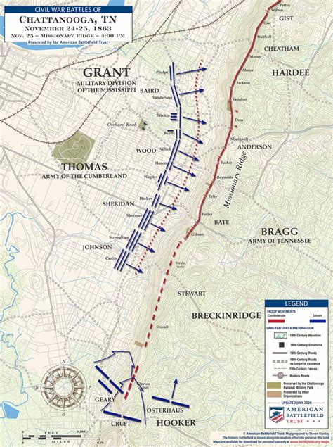 Chattanooga Missionary Ridge November 25 1863 4pm American