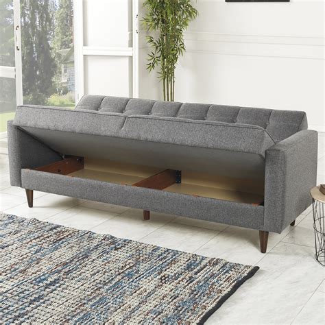 George Oliver Gaqo Tufted Convertible Sleeper Futon Sofa With