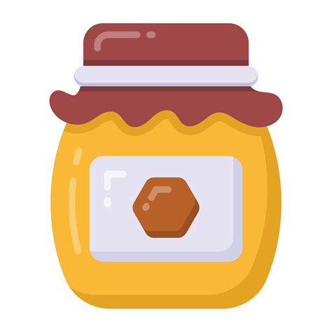 A Flat Honey Jar Icon Isolated On White Background 5751871 Vector Art At Vecteezy