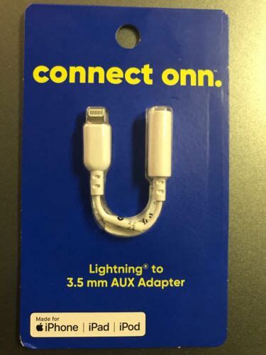 Onn Lightning To 3 5mm AUX Adapter White X3 For Sale Online EBay