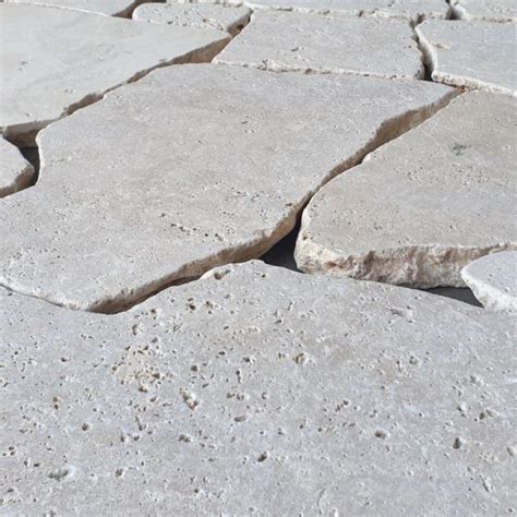 Pompeii Travertine Random Crazy Pave Mm Edge Tile Stone