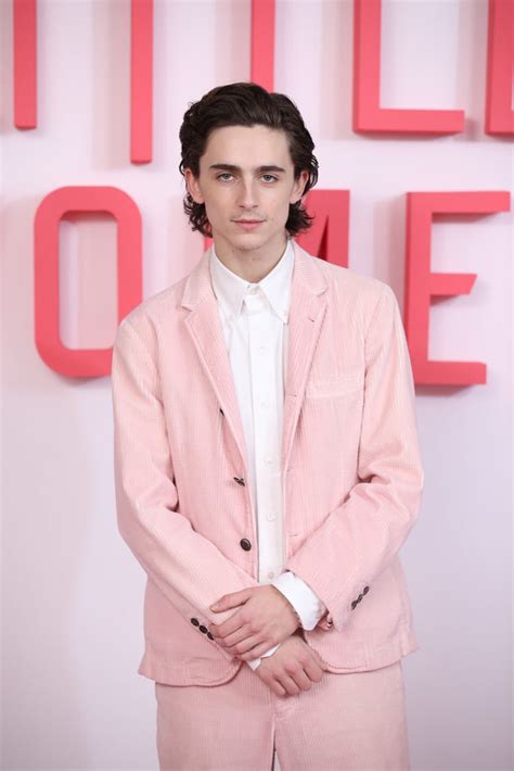 Timothée Chalamet Just Wore Another Pink Suit Popsugar Fashion