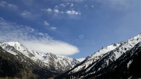 Mountains with Snow in Kazakhstan Stock Photo - Image of cloud, hiking ...