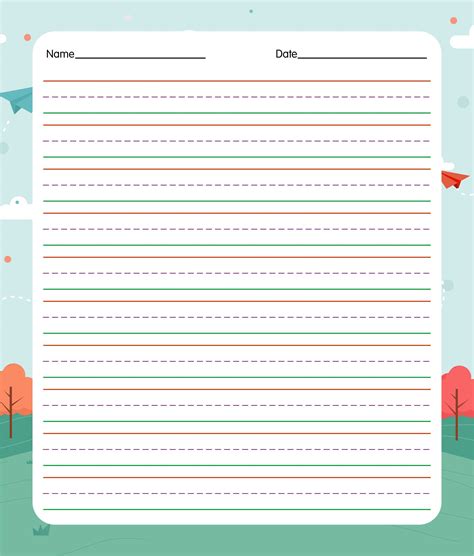 Kindergarten Lined Printable Paper