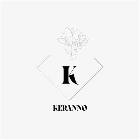 Premium Vector K Letter Logo With Creative Floral Concept For Company