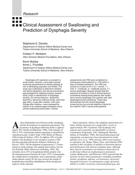 Dysphagia Severity Rating Scale Pdf