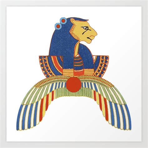 Egyptian Maahes Lion Headed God Art Print by Patrica Smith | Society6