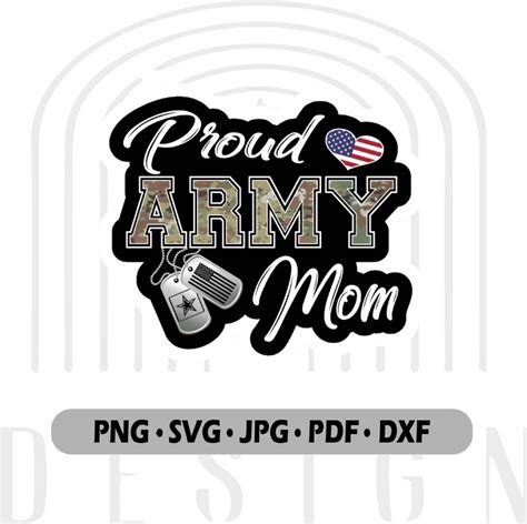 Proud Army Mom Svg Army Svg Military Mom Svg Mom Life Svg Patriotic