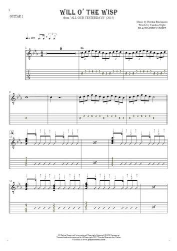 Thinking Out Loud Notes And Tablature For Guitar Guitar 1 Part