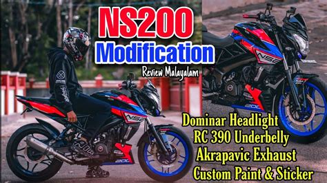 Ns200 Modification Dominar Headlight 390 Underbelly Akrapavic