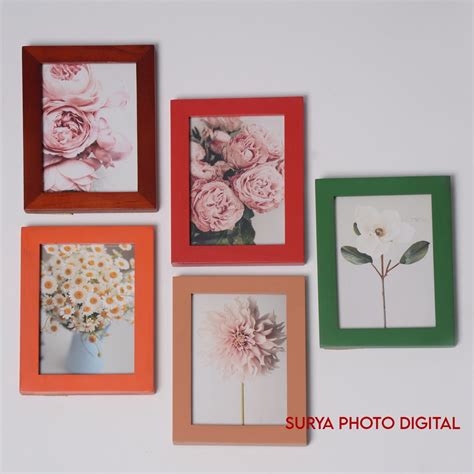 Jual Frame Bingkai Pigura Foto Minimalis Warna Warni Ukuran 3r Shopee