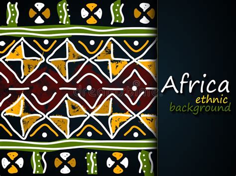 African Ethnic Vector Background Tribal Pattern Stock Vector