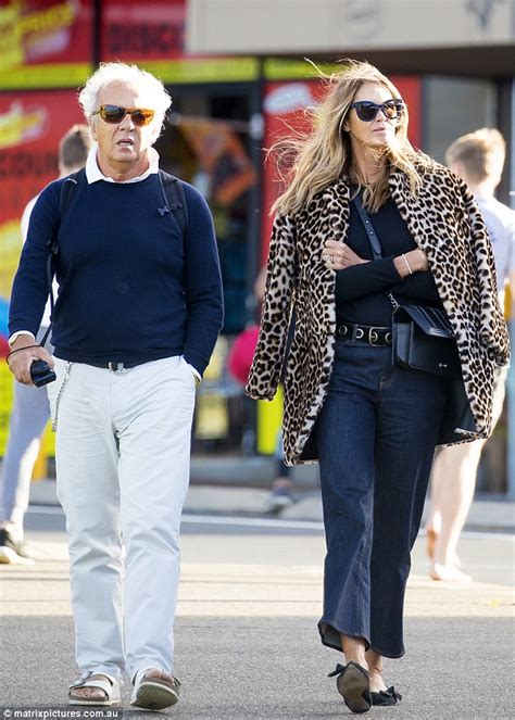 Elle Macpherson Sports Leopard Print Coat As She Steps Out With Gilles