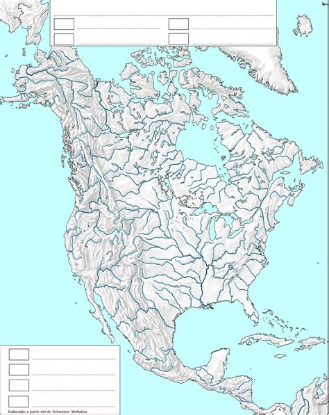 Mapa Mudo Rios De America