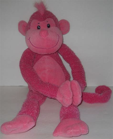 Monkey Plush Pink Stuffed Jeremy Fiesta Animal Doll Sticky Hands