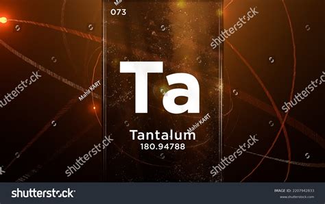 Tantalum Ta Symbol Chemical Element Periodic Stock Illustration