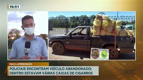 Policiais Encontram Ve Culo Abandonado Caixas De Cigarro Ric Br