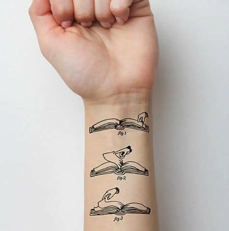 44 Adorable Tattoo Designs for Book Lovers