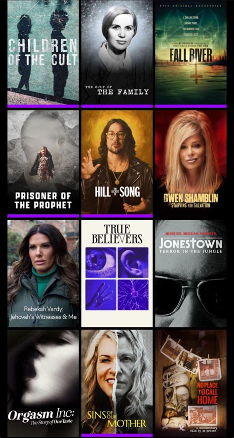 My complete list of cult documentaries after your help! : r/cults