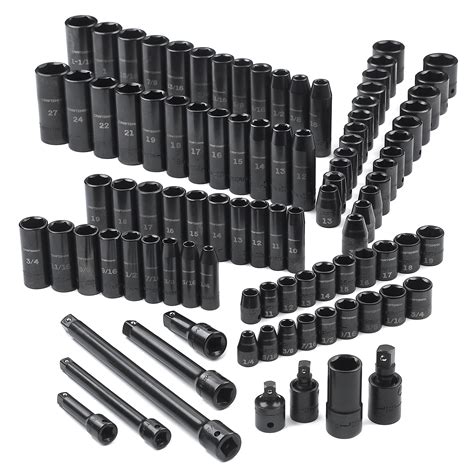 Craftsman 95 Piece 6 Pt 38 And 12 In Dr Easy Read Impact Socket Set