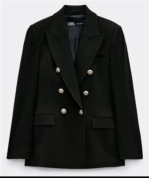 Blazer Zara Alfaiataria Preto Casaco Feminino Zara Nunca Usado