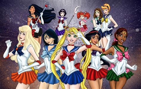 Sailor Disney Princesses V2 By Wakamoley On Deviantart