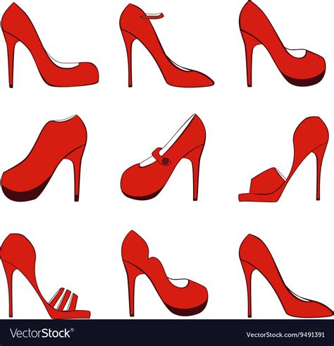 Red Shoes Vector Npssonipat