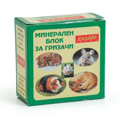 СКАЛАР минерален блок за гризачи 4 бр в кутия - Зоомаг.бг