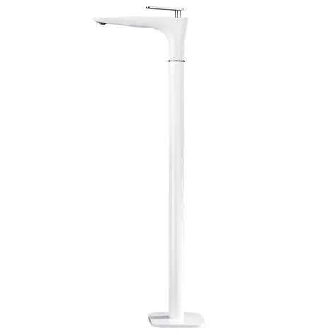 MOGFCT Floor Standing Bathtub Faucets Bathroom Hot Cold Bath Tub White Bath Faucet Water Mixer