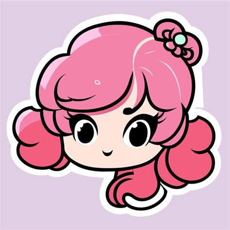 Chibi Manga Kawaii Linda Chica Dibujado A Mano Dibujos Animados