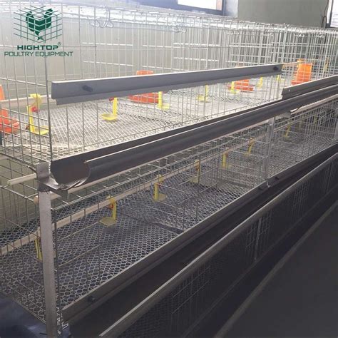 Tiers Tiers H Type Galvanized Wire Mesh Broiler Chicken Cage For