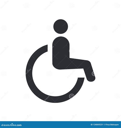 Wheelchair Icon Vector Sign And Symbol Isolated On White Background