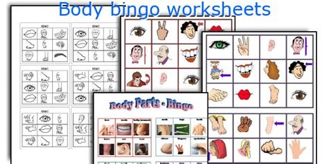 Body Parts Bingo Printable Free